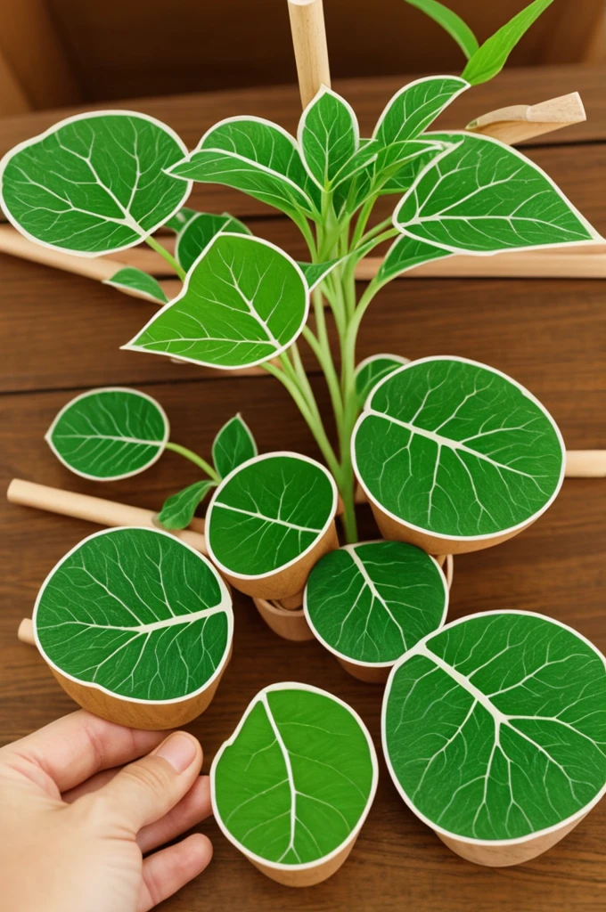 Plant tissue sections in biology step by step, using support anime