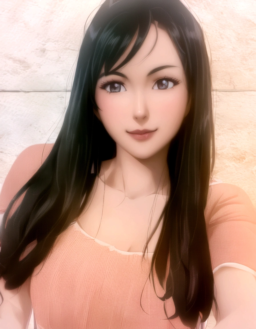 girl, Black Hair,  Perfect Face, Smile, Anime Style,  Manga style,