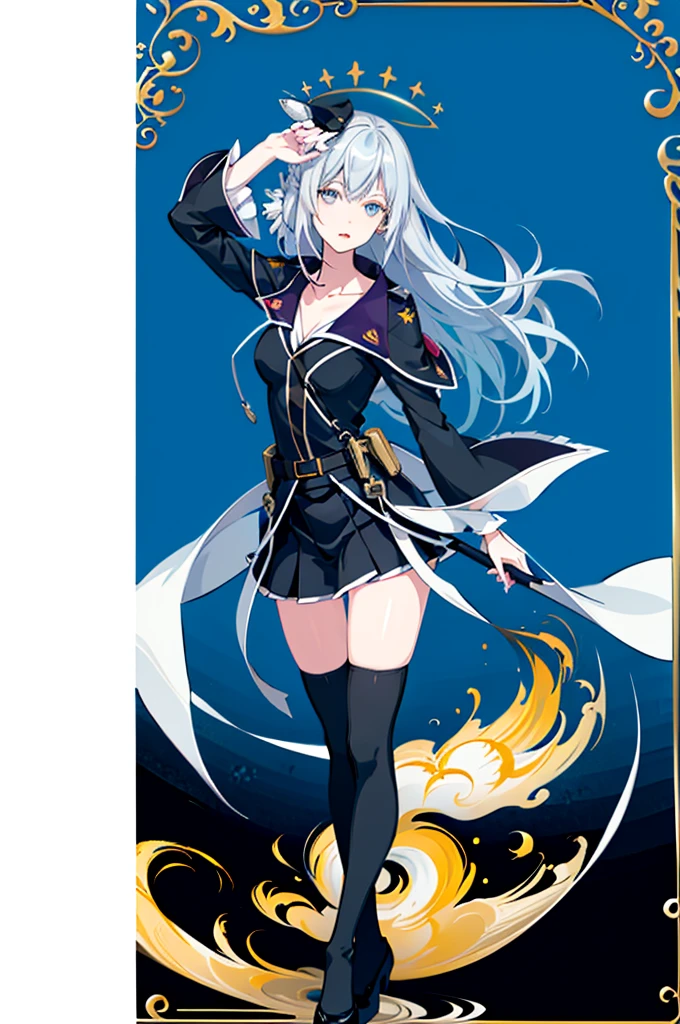 1girl,  solo, outdoors, long hair, holy place, Original,(Illustration:1.1),(Best Quality),(masutepiece:1.1),(the Extremely Detailed CG Unity 8K Wallpapers:1.1), (Colorful:0.9),(mid-shot:0.95),(extremely detailed beautiful face),(Solo:1.2), (girl),(((Lori))), (Detailed beautiful eyes:1.15), (Beautiful face:1.15), (Glowing blue eyes:1.25////),(((sky blue Long Hair))),(two side up),(+perfect hand+:1.21),(Draw illustration of Japan priestess costume),(slender),(White pleated skirt),(Gothic),((black thighhighs)),(frilld),(Beautiful Slender Lolita Girl),hallowween,standing, girl,,  girl,foggy place,vampire,sky blue hair,(((full body,whole body))),((black thighhighs)),white clothes,((black thighhighs)),((black thighhighs)),white Japan priestess costume,