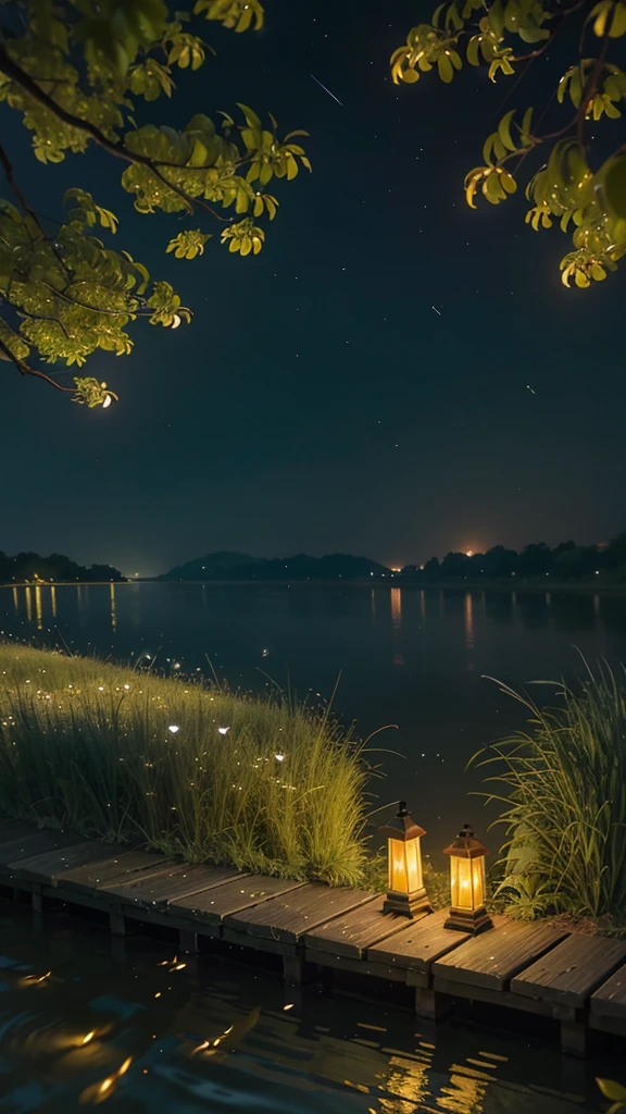 The scenery of swarms of fireflies shining on the riverbank、It's like a part of a fantastic dream.。A quiet night with the gentle sound of the river、The moon and stars gently illuminate the sky、They are reflected on the surface of the river, shimmering.。Grass and trees々from between、Countless fireflies fluttering up、Small points of light々is spread all around。
The light of the fireflies is as warm as a small lantern.、A pale green glow gently envelops the surroundings.。The light of the fireflies gently landing on the flowers and leaves of the riverbank、The way it reflects on the water and sways、It's as if the starry sky has come down to earth.。Following the flow of the river、The sight of a swarm of fireflies moving around and spreading a carpet of light、It adds a fantastic beauty to the quiet darkness of the night.。
Standing on the riverbank、Wrapped in the light of fireflies、A moment when the tranquility and beauty of nature purifies the soul。The wind shakes the grass、With the sound of frogs croaking in the distance、The night scenery where the light of fireflies continues to shine quietly、Every moment is as precious as a jewel.。