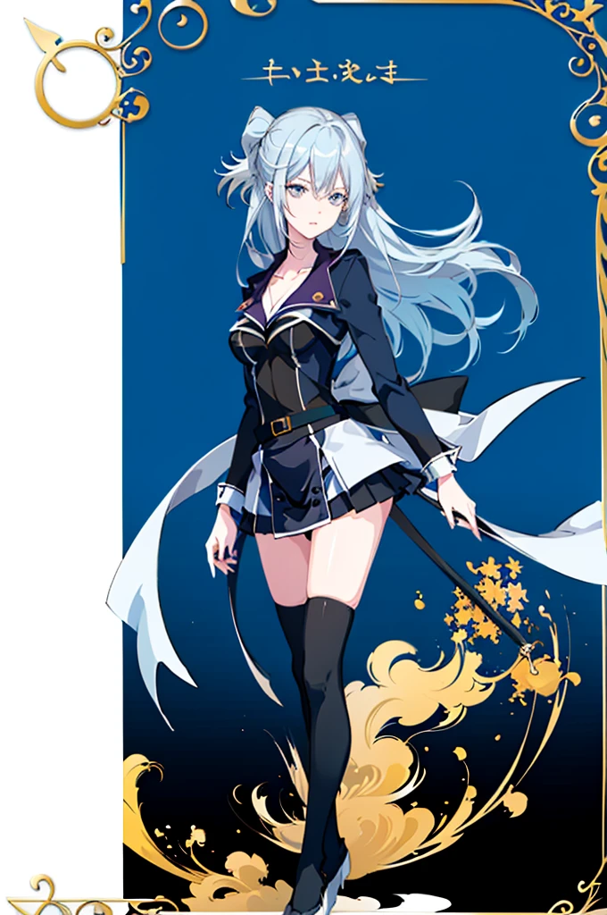 1girl, solo, outdoors, long hair, holy place, Original,(Illustration:1.1),(Best Quality),(masutepiece:1.1),(the Extremely Detailed CG Unity 8K Wallpapers:1.1), (Colorful:0.9),(mid-shot:0.95),(extremely detailed beautiful face),(Solo:1.2), (girl),(((Lori))), (Detailed beautiful eyes:1.15), (Beautiful face:1.15), (Glowing blue eyes:1.25////),(((sky blue Long Hair))),(two side up),(+perfect hand+:1.21),(Draw illustration of Japan priestess costume),(slender),(White pleated skirt),(Gothic),((black thighhighs)),(frilld),(Beautiful Slender Lolita Girl),hallowween,standing, girl,, girl,foggy place,vampire,sky blue hair,(((full body,whole body))),((black thighhighs)),white clothes,((black thighhighs)),((black thighhighs)),white Japan priestess costume,