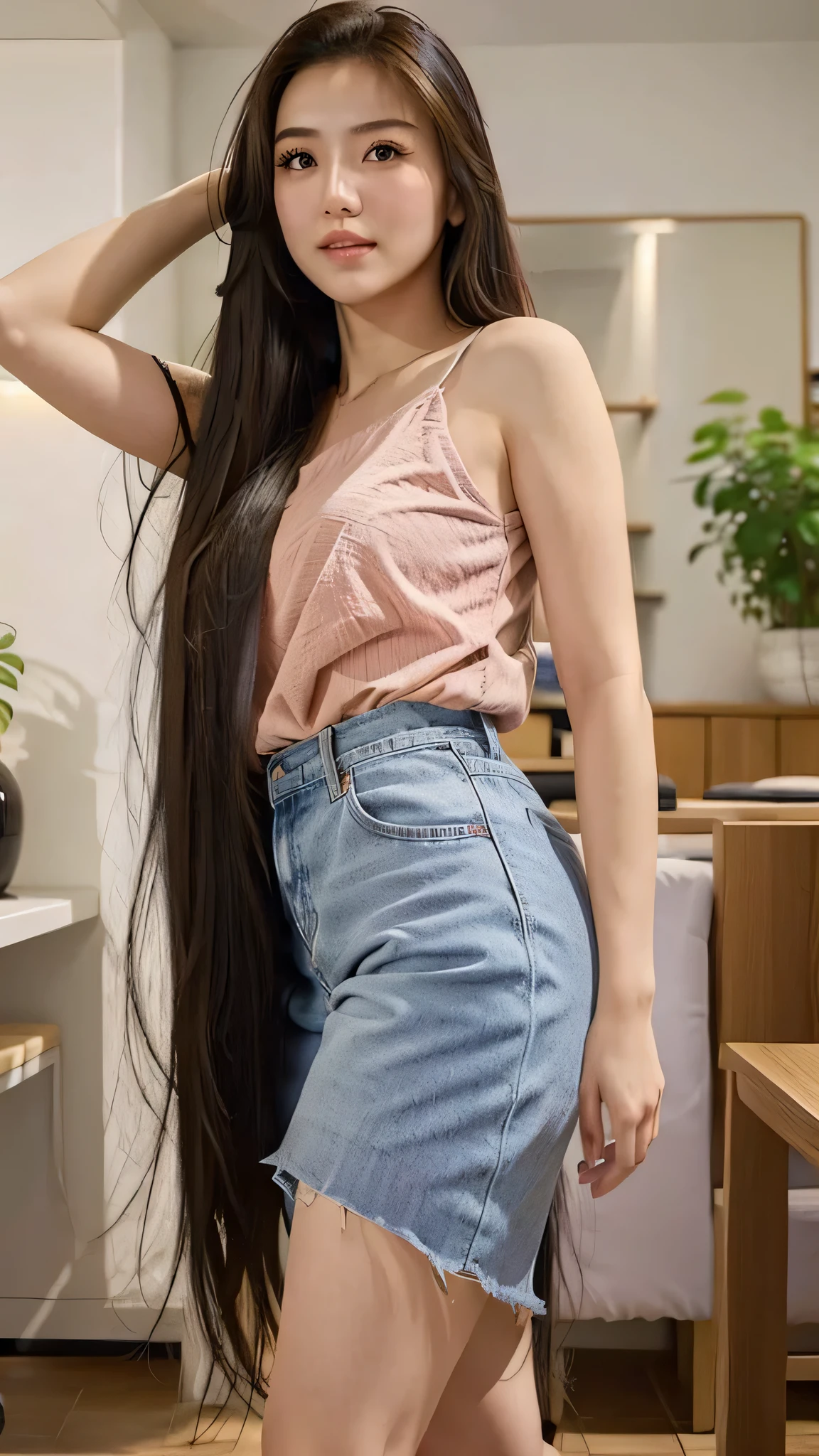 (masterpiece, best quality:1.2), photorealistic, realistic, 1girl, very long hair