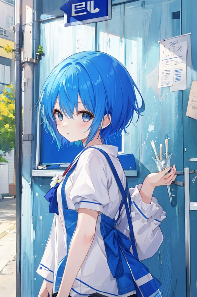 Girl、Blue hair short、Will