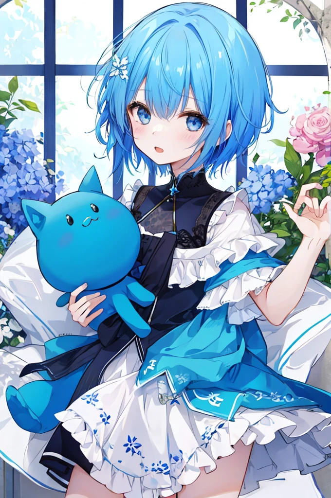 Girl、Blue hair short、Will
