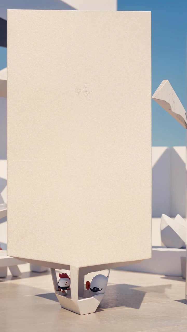 3d adorable and cute characters, a group of cute characters are looking at entertainment, random gender, random expression.
