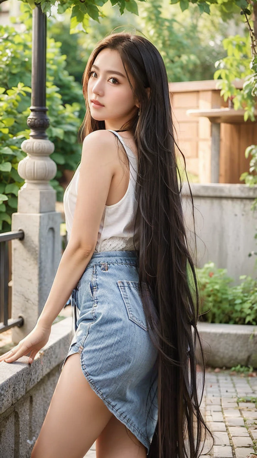 (masterpiece, best quality:1.2), photorealistic, realistic, 1girl, very long hair