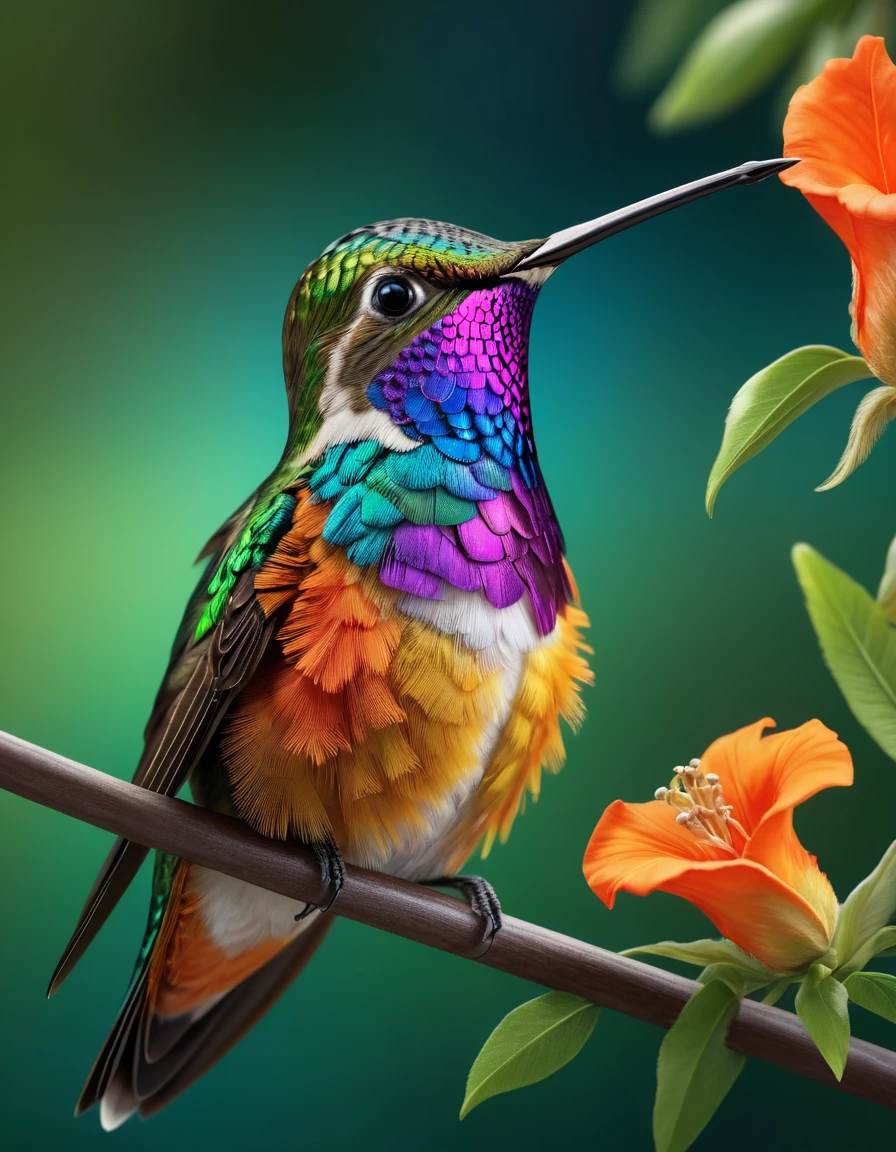 (best quality,4k,8k,highres,masterpiece:1.2),ultra-detailed,(realistic,photorealistic,photo-realistic:1.37),beautiful detailed hummingbird,detailed feathers,vibrant colors,natural background,close-up view,iridescent plumage,exquisite details,soft focus,high-definition rendering,breathtaking realism,professional photography,studio lighting