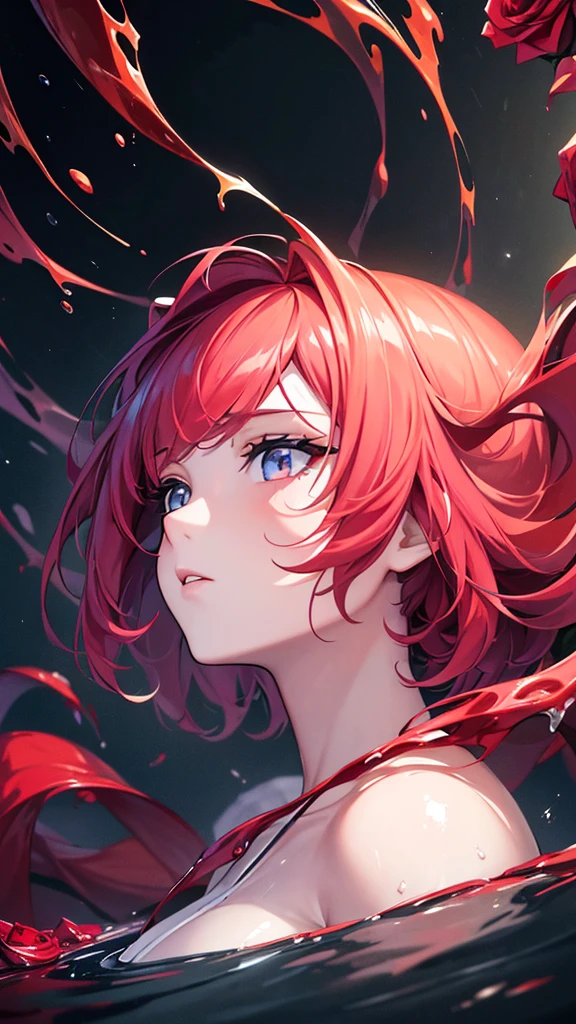 an anime girl、cute little、Red hair、best anime 4k konachan wallpaper, anime style 4 k、Trending on ArtStation pixiv, a smile、face perfect、 Beautiful face, extremely detailed cute anime face