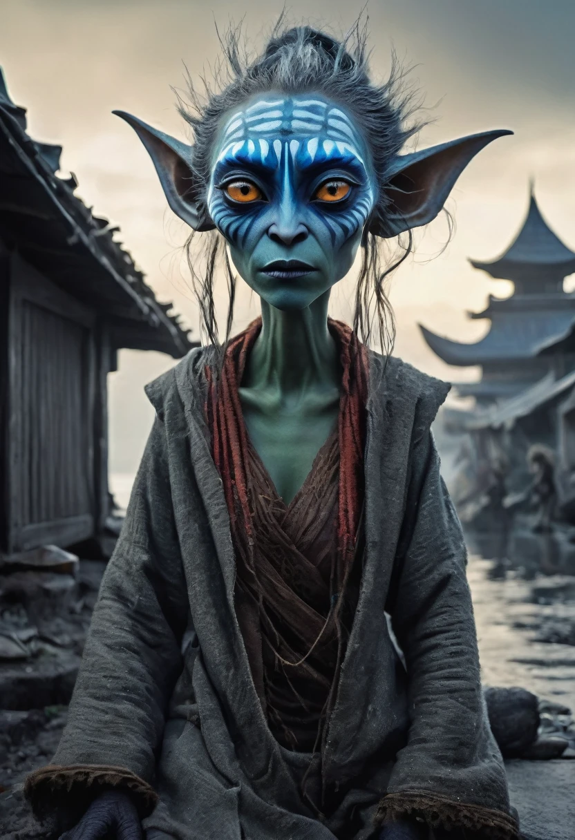 pretty face,eyebrow up,full body length shot,obsidian ahsoka tano,full body length shot,very beggar niobium Manganite The Alien Entity, babychild, wants eat,survival in criminal city of future,full body shot of full body shot of psychedelic style of A beautiful tander alien female creature with face fully covered lizard scale with fluffy eyes embedded into a canvas,The iris looks weird, attractive, (the eyelid is covered with sparkling lizard scales), The stars in space is reflected in the pupil, goose down eyelashes, long wavy red luminescent hair, sadistic smile:1.1, she is dressed in baggy clothes, sitting on a bench outside the house of dwarves in the setting of the Lord of the Rings, . Whole outfit, clear, sharp, balanced
,Extremely detailed,High contrast,Masterpiece,Realism,Ultra Detailed, intricate details,realistic humid leather, cinematic style,irina yermolova,high contrast,hdr,extremely detailed, [deep night landscape],masterpiece,intricate details,faded,eyes extremely detailed,Silverclaw,view from height,full-body-shot,High contrast,Masterpiece,Realistic,Ultra Detailed,intricate details,realistic humid skin,extremly intricate,realism,photorealism, cinematic style,irina yermolova,HDR,((Wangechi Quality)),extremely detailed, [night landscape],masterpiece,intricate details,faded,eyes extremely detailed, high detailed eyes,16k resolution,RAW, Nikon Z9,chinese orc's village of fishers on seaside,authentic,full body length,Labradorite babygirl,native italian troll ,pretty face,eyebrow up,full body shot,ominous landscape,glate gray atmosphere,by art Simon Stalenhag,Nicola Samori,(((Wangechi Mutu))),prime colors,urban,extremely detailed,masterpiece,intricate details,faded,eyes extremely detailed, high detailed eyes,4k resolution,RAW, Nikon Z9,scary town,stalker,goblin,Dubai of United Arab Emirates,Mestichino,Light particles,marble leather ,ink photography 