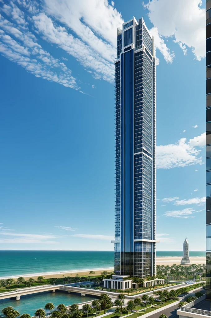 You can draw a skyscraper similar to the coastal tower