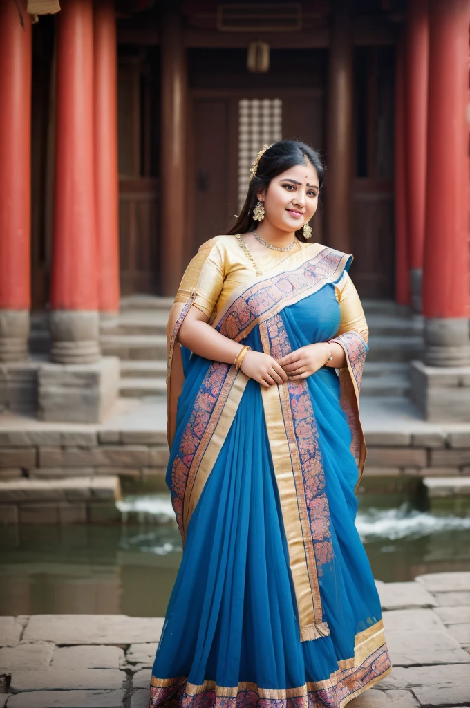 1 Heavenly beautiful and goddess beauty cute and sweet looking face Indian female in front of Fenghuang Ancient Town – Hunan, China, Heavenly beautiful Overweight, Heavenly beautiful Extremely fat, Heavenly beautiful and attractive Chubby figure , Heavenly beautiful looking and eye catching luxury style tight fitting Indian traditional sarees , reaching out, Heavenly beautiful Arabian woman, 16k, High resolution, masterpiece, highest quality, fine skin, outside view, Realistic Photograph, size 45 and waist size 32, close up face view