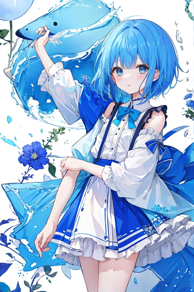 Girl、Blue hair short、Will