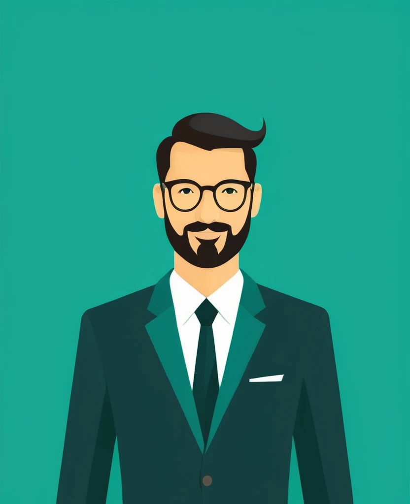 Teacher simple flat design illustration