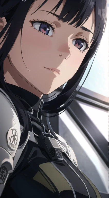 1 girl, long black hair, braided hair, wearing battle outfit, facing the viewer, (posing), (best quality,4k,8k,highres,masterpiece:1.2),ultra-detailed,(realistic,photorealistic,photo-realistic:1.37),highly detailed face and eyes, extremely detailed facial features, sharp focus, vivid colors, cinematic lighting, dramatic pose, action scene, sci-fi, concept art
