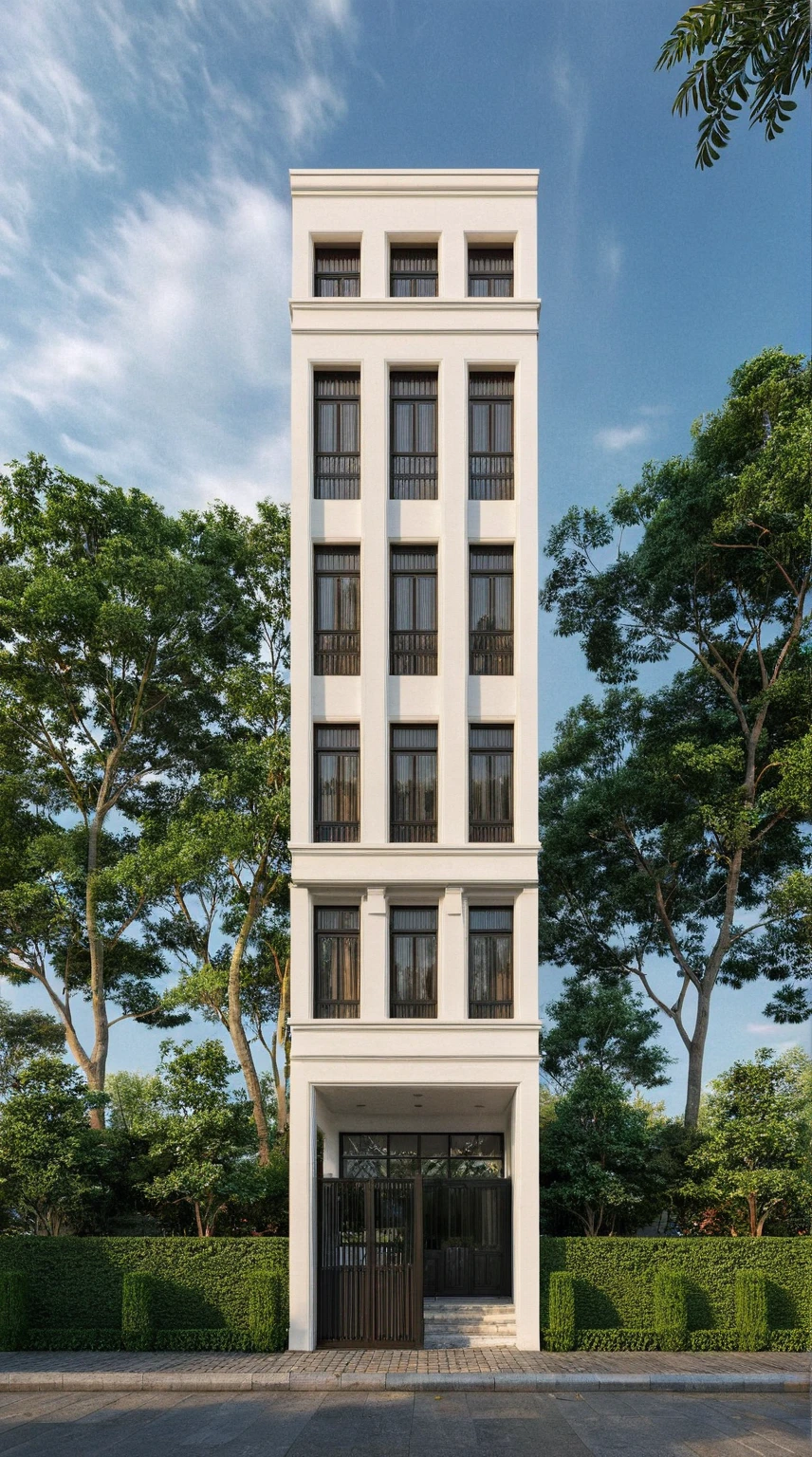 Raw photo,Masterpiece, high quality, best quality, authentic, super detail,
exterior, outdoors, house style indochine on the street ,aiaigroup
road,pavement, grass, trees, sky, cloud, (day:1.1)