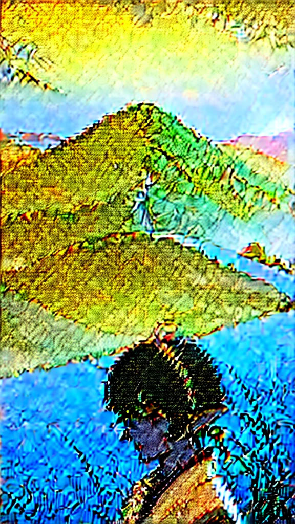 1man, elf, mountain god, wind black hair, short hairstyle, glowing brown eyes, hills, landlord, traditional thai costume