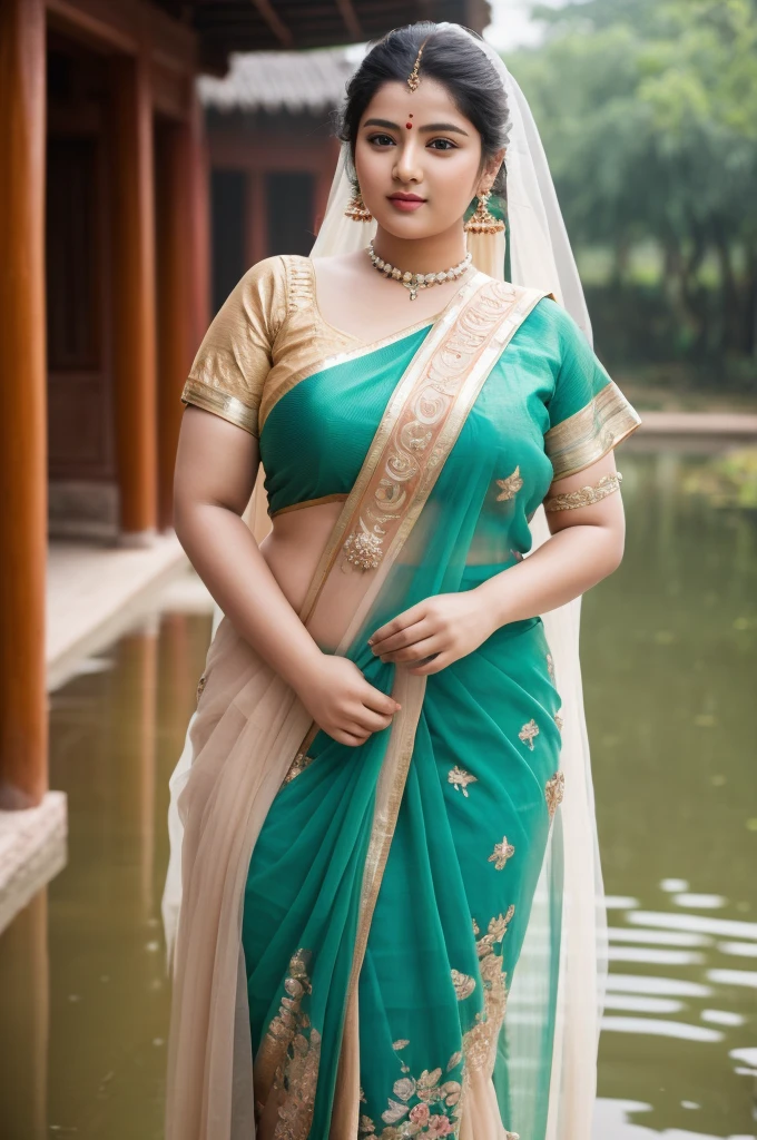 1 Heavenly beautiful and goddess beauty cute and sweet looking face Indian female in heavy rainfall in Xijiang Qianhu Miao Village – Kaili, Guizhou, China, Heavenly beautiful Overweight, Heavenly beautiful Extremely fat, Heavenly beautiful and attractive Chubby figure , Heavenly beautiful looking and eye catching luxury style tight fitting Indian traditional transparent sarees , reaching out, Heavenly beautiful Arabian woman, 16k, High resolution, masterpiece, highest quality, fine skin, outside view, Realistic Photograph, size 45 and waist size 32, close up face view