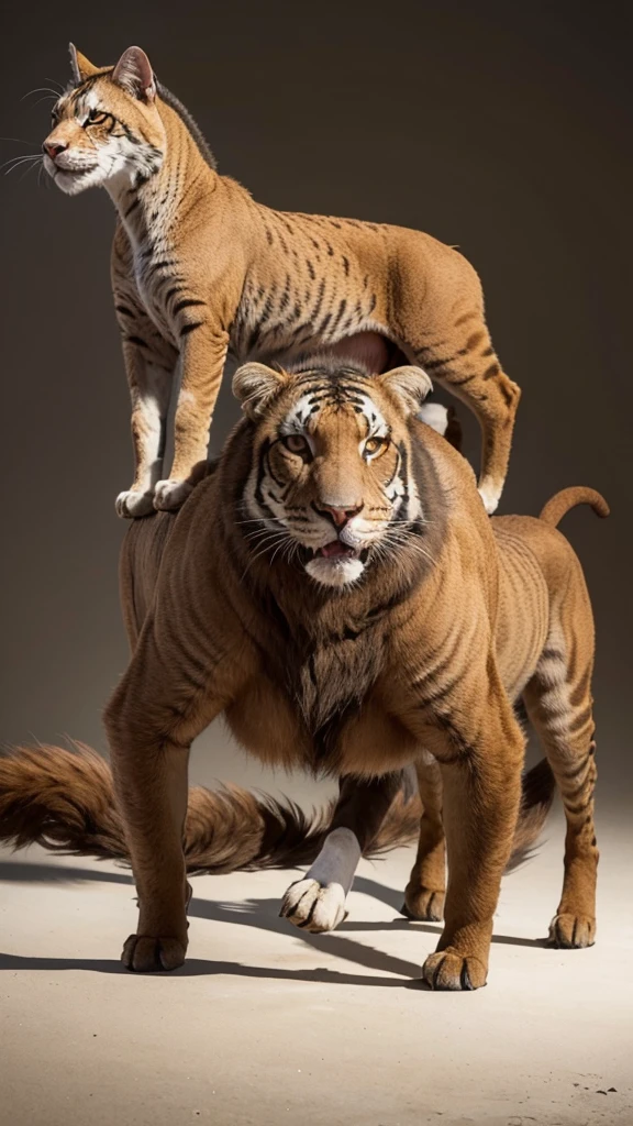 A chimera made by combining three different animals