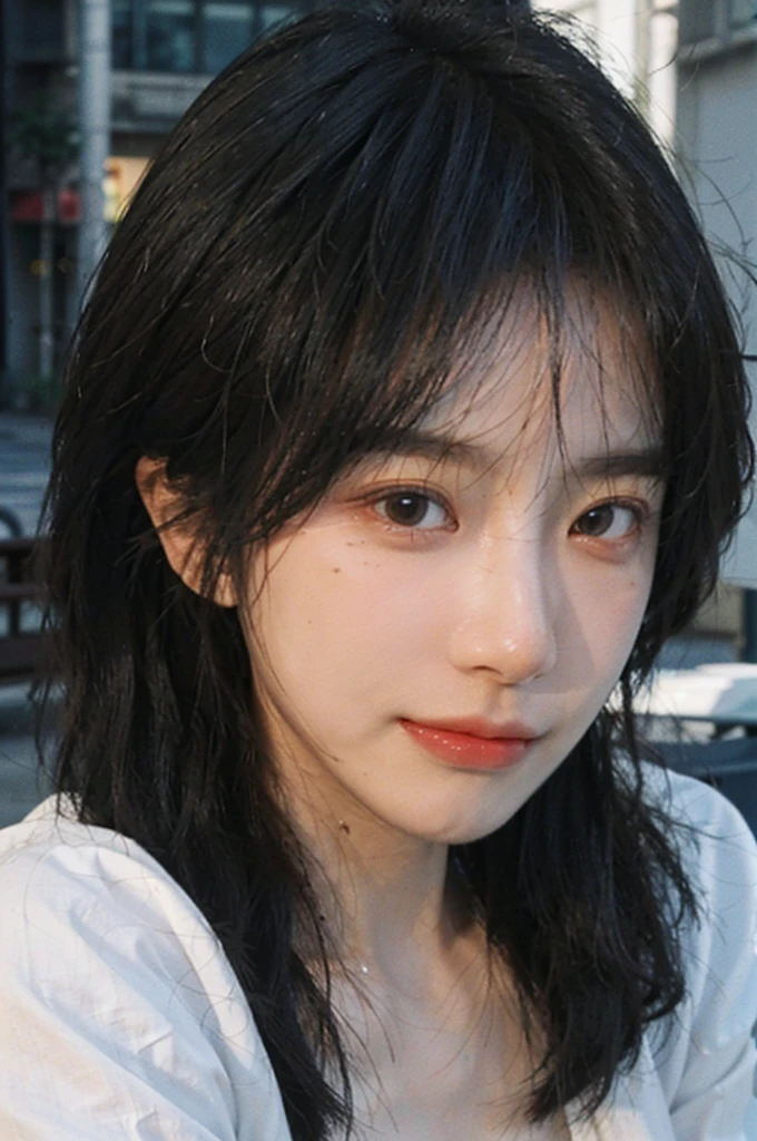 (Skin details:1.4), (smooth skin textures:1.3), Lipstick, background, Direct vision, earrings, serene, calm, (Realistic and detailed eyes:1.2), (Large Breasts:1.0),Natural skin texture, Realistic facial details, Soft dramatic lighting, Vivid details, 35 mm film, outdoor, (Photo Practical:1.4), (hyper Practical:1.4), (Practical:1.3), (Smoother lighting:1.05), (Improve lighting quality:0.9), (Highest quality real skin textures:1.4), Exquisite eyes, Delicate face, Close-up of face, (Enhance the beauty of skin texture:1.1), Hair details, Sportswear,normal body ratio, short hair, Moles under the eyes, thinking, A faint smile,公园background,Portrait Photography, Depth of Field, Bokeh, Surrealism, Ray Tracing, (Portrait Photography:1.1), Surrealism, High Detail, Chiaroscuro, Ray Tracing, reflected light, Ultra HD, Ultra HD, masterpiece, Textured Skin, Super Detail, High Detail, high quality, best quality