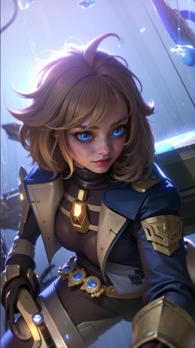 (female:1.2), 8k, ultra hd, ultra detailed texture, hyper realistic, masterpiece, detailed texture, detailed face, detailed skin, detailed lighting, (photorealistic:1.5), best quality, beautiful lighting, cinematic lighting, professional lighting, ultra highres, realistic, detailed hair, real hair, high quality, (realskin:1.5), extremely detailed, finely detail, ultra-detailed, 1girl, solo, elf, pointy ears, standing, demon horns, forehead protector, (blue eyes:1.5), v-shapped eyebrow, lips, red lips, evil smile, nose, make up, pretty, beautiful, cute face, long hair, blue hair, high ponytail, large breasts, cleavage, armpit, navel, stomach, black armor, pauldrons, bare shoulders, shoulder armor, thigh high, sleevless, detached sleeves, breastplate, gauntlets, karina \(mobile legends\), depth of field, looking aways, white skin, skin tight, amazing pose, outdoors, glowing, dark view.