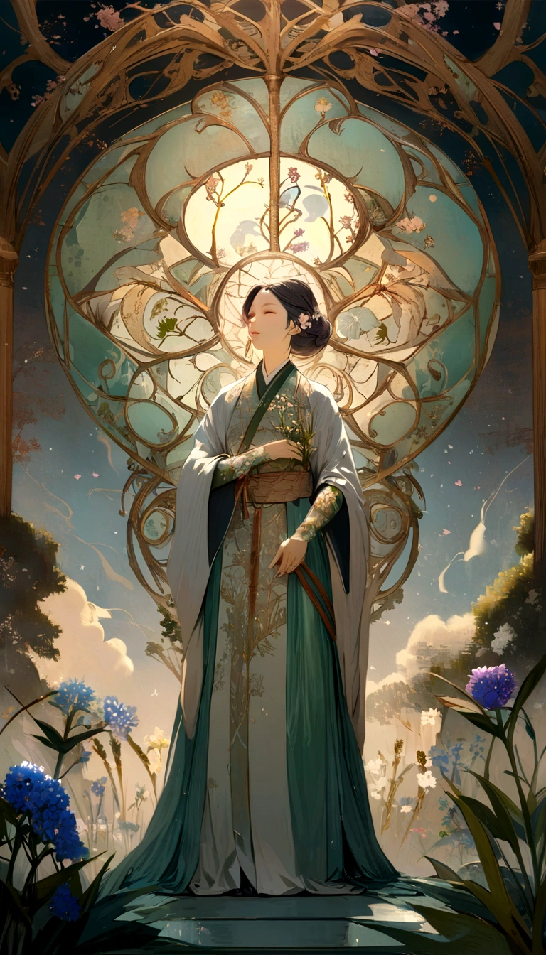 The background is verdigris,Moonlight,Everything is expressed in jewels, The arrival of spring, Mr.々Beautiful cherry blossoms
, Beautiful butterfly,View from below, 空から落ちてくるMr.々A gem, Amazingly beautiful scenery, Slightly hazy, wonderful, High resolution, 8K, (Highest quality, High resolution, Realistic:1.37), Shiny metallic flowers, Intricate and delicate petals, Reflective surface, Vibrant colors, Intricate details, Close-up view, 超Realisticな庭園, 超Realisticな美しさ, Dreamy atmosphere, Fine art, Abstract Plants, Metallic engraving, Contrasting Textures, Mysterious glow
