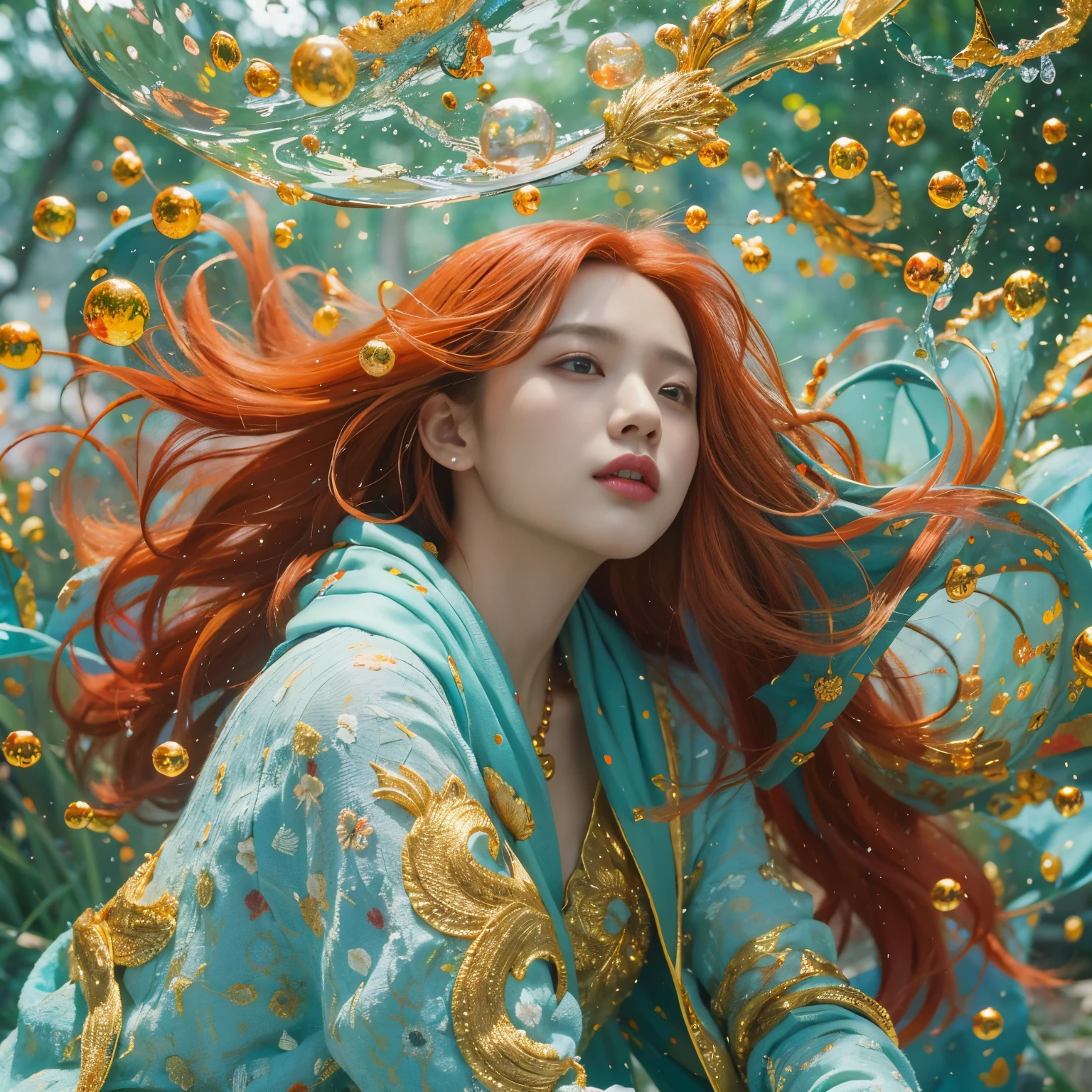 청록color color상,푸른 color,enamel,agate,살color의 세계,Blood Girl 32,000(masterpiece,k hd,hyper hd,32,000)길게 흐르는 밝은 주황color 머리카락,pond of blood,flower, color,ill-tempered (hello post), (linen scarf), battle stance, Looking at the ground, long gray hair, 떠다니는 밝은 오렌지color, Fire cloud pattern gold tiara, chinese long sleeve gold silk burgundy clothing, (Abstract Metaverse Splash:1.2), 흰color 배경,연flower 활력 보호제(In reality:1.4),밝은 보라color 머리카락,There's smoke on the street,The background is pure., high resolution, Detail, RAW photographer, sharp ash, Nikon D850 film stock photos: Jefferies Lee 4 Kodak Portra 400 카메라 F1.6 shots, 풍부한 color상, Very realistic vivid textures, dramatic lighting, Unreal Engine Art Station Trends, Sinestyr 800,길게 늘어진 밝은 주황color 머리를 가진 소녀,Huge multicolored bubbles