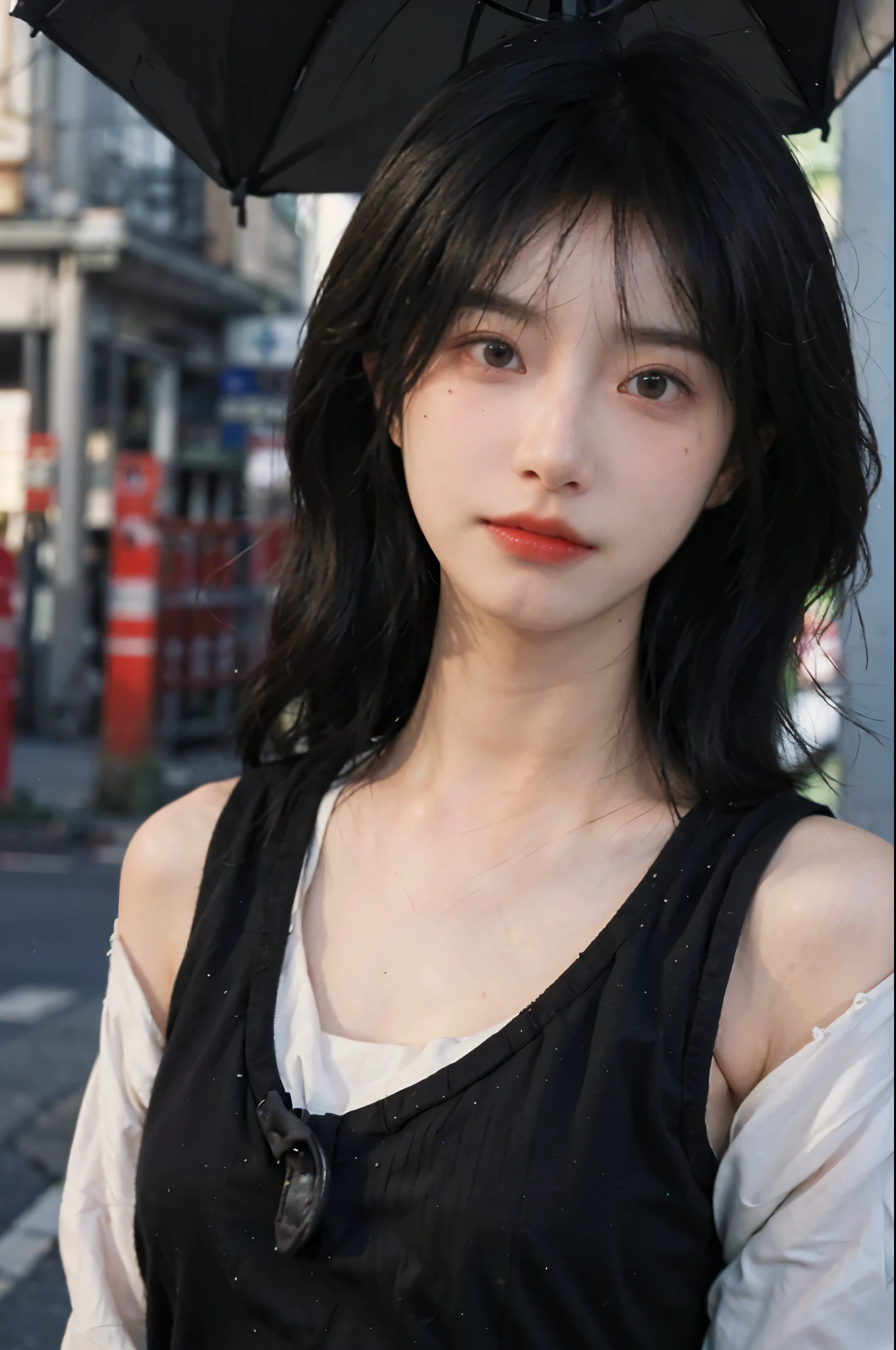 (Skin details:1.4), (smooth skin textures:1.3), Lipstick, background,海滩background, Direct vision, earrings, serene, calm, (Realistic and detailed eyes:1.2), Natural skin texture, Realistic facial details, Soft dramatic lighting, Vivid details, 35 mm film, outdoor, (Photo Practical:1.4), (hyper Practical:1.4), (Practical:1.3), (Smoother lighting:1.05), (Improve lighting quality:0.9), (Highest quality real skin textures:1.4), Exquisite eyes, Delicate face, Close-up of face, (Enhance the beauty of skin texture:1.1), Hair details, Vest,normal body ratio, model, Moles under the eyes, thinking, A faint smile,公园background,Portrait Photography, Depth of Field, Bokeh, Surrealism, Ray Tracing, (Portrait Photography:1.1), Surrealism, High Detail, Chiaroscuro, Ray Tracing, reflected light, Ultra HD, Ultra HD, masterpiece, Textured Skin, Super Detail, High Detail, high quality, best quality