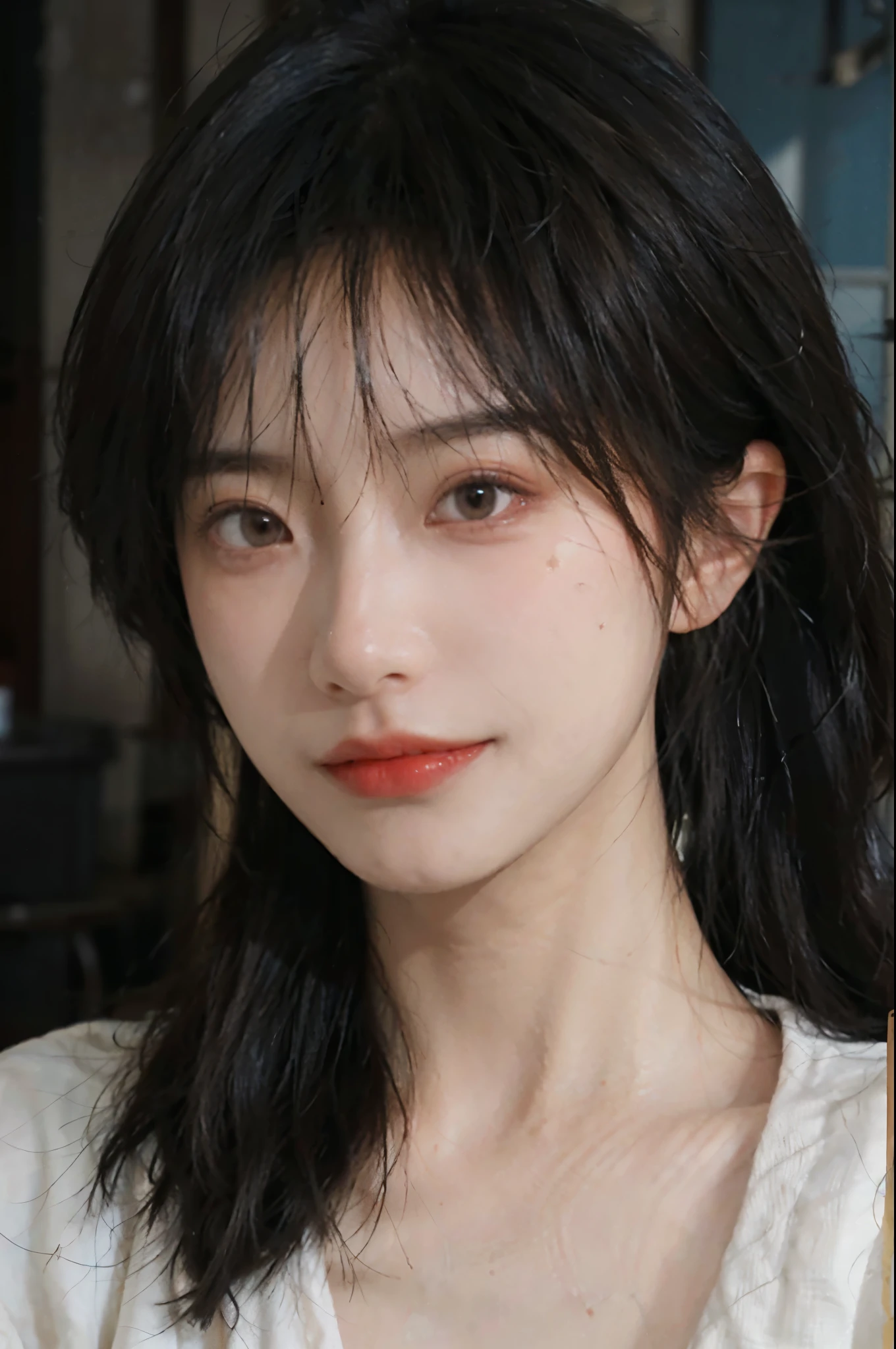 (Skin details:1.4), (smooth skin textures:1.3), Lipstick, background,海滩background， Direct vision, earrings, serene, calm, (Realistic and detailed eyes：1.2）, Natural skin texture, Realistic facial details, Soft dramatic lighting, Vivid details, 35 mm film, outdoor, (Photo Practical:1.4), (hyper Practical:1.4), (Practical:1.3), (Smoother lighting:1.05), (Improve lighting quality:0.9), (Highest quality real skin textures:1.4), Exquisite eyes, Delicate face, Close-up of face, (Enhance the beauty of skin texture:1.1), Hair details, normal body ratio, model, Moles under the eyes, thinking, A faint smile,公园background，Portrait Photography, Depth of Field, Bokeh, Surrealism, Ray Tracing, (Portrait Photography:1.1), Surrealism, High Detail, Chiaroscuro, Ray Tracing, reflected light, Ultra HD, Ultra HD, masterpiece, Textured Skin, Super Detail, High Detail, high quality, best quality