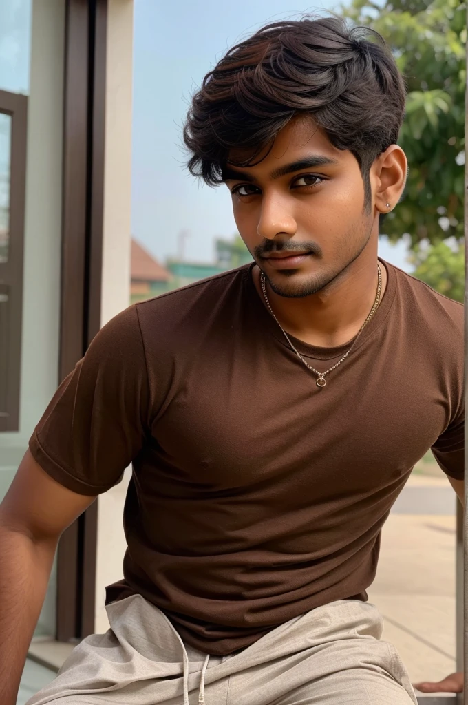 Indian boy with brown colour style 2024
