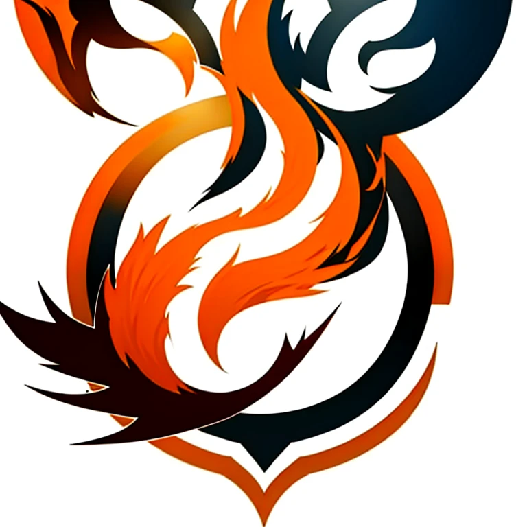 a logo using a detailed flame design, very simple for a fire faction in an RPG world, fire emblem, just orange color, mighty, bold, concentrated, Symmetrical, chic, high qualiy