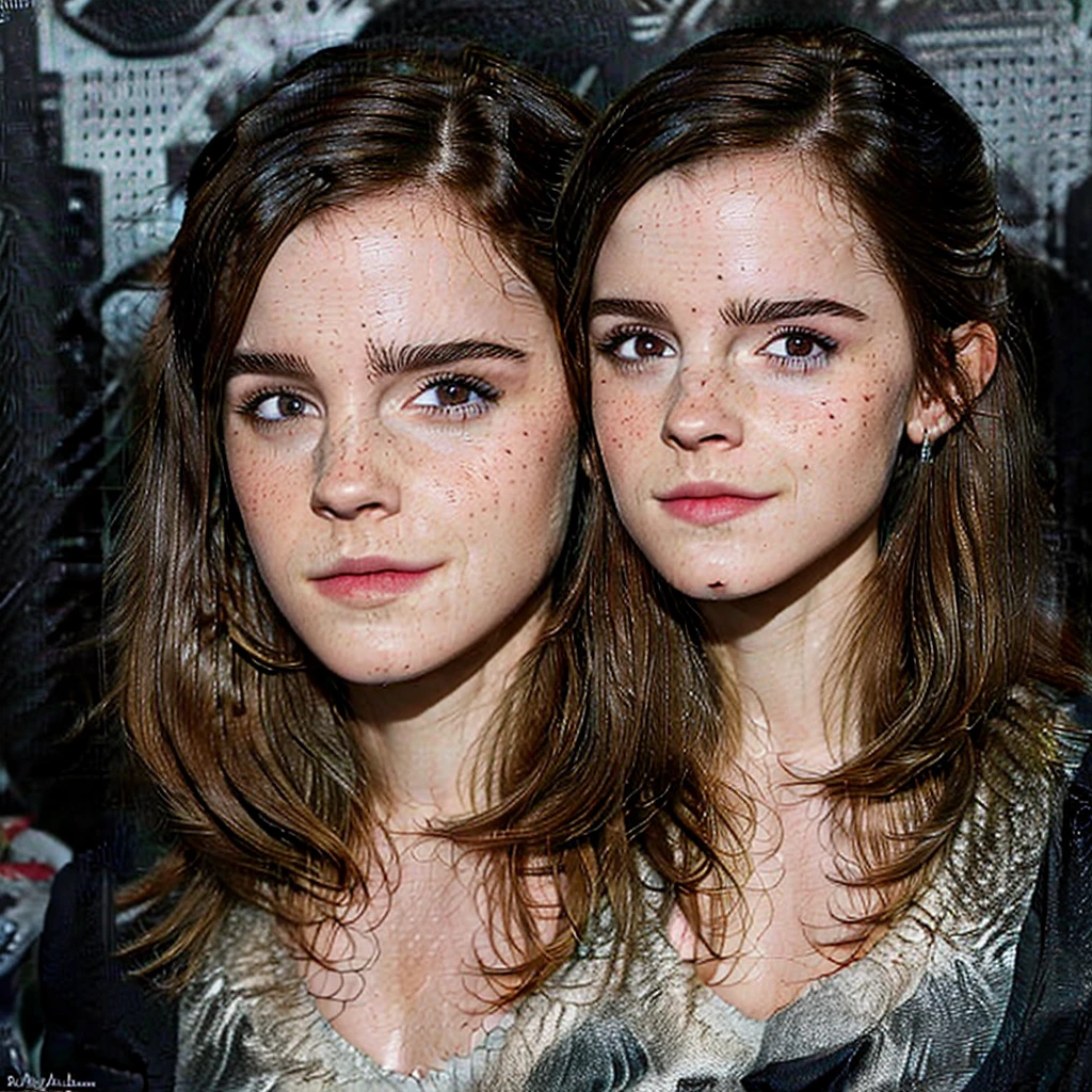 Emma Watson actriz and kpop idol more realism in hair and clothing. “Create an image of Emma Watson as a pre-Hispanic goddess in the Teotihuacán Ruins, with a feather headdress and a hand-woven dress." “Imagine Emma Watson transformed into a Mayan goddess, with an ancient temple in the background and a feathered serpent next to it.", “Design Emma Watson as an Aztec goddess in the Templo Mayor of Tenochtitlán, with a necklace of precious stones and ceremonial makeup."“Create an image of Emma Watson as a Toltec goddess at the Tula archaeological site, with an obsidian sword and a shield adorned with quetzals." ”Imagine Emma Watson as an Olmec goddess in the Tabasco jungle, surrounded by colossal heads and wearing a cotton dress embroidered with religious motifs." “Create a detailed representation of a pre-Hispanic Mexican goddess with black hair, freckles and green and blue eyes, inspired by nature”. ”Draw a picture of a pre-Hispanic Mexican goddess with dark hair, freckles and multicolored eyes that reflect duality. “Make an illustration of a pre-Hispanic Mexican deity with black hair, freckles on the face and eyes that change between green and blue depending on the light.”“Imagine a pre-Hispanic Mexican goddess with unique features like black hair, freckles and different colored eyes, and capture it in a detailed image.” “Create an artistic representation of a pre-Hispanic Mexican goddess with a face adorned with freckles and eyes that mix green and blue colors in a hypnotic way.”