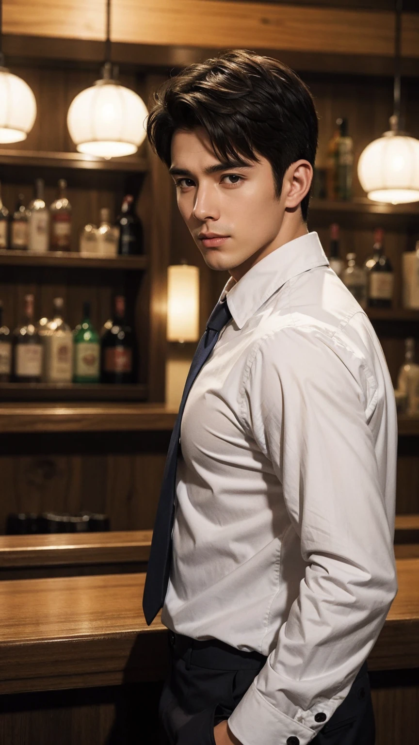 Dim Lights,In the bar,Handsome boy