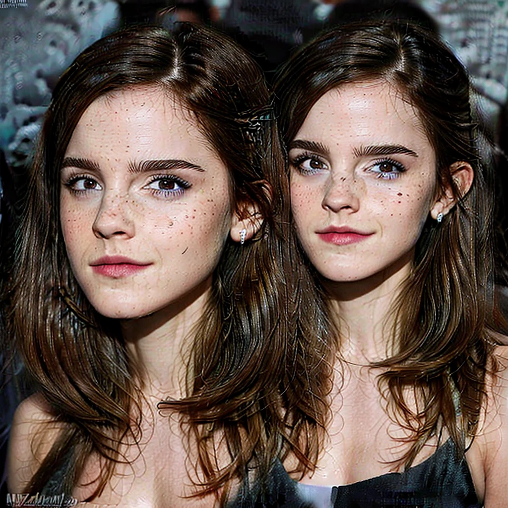Emma Watson actriz and kpop idol more realism in hair and clothing. “Create an image of Emma Watson as a pre-Hispanic goddess in the Teotihuacán Ruins, with a feather headdress and a hand-woven dress."“Make an illustration of a pre-Hispanic Mexican deity with black hair, freckles on the face and eyes that change between green and blue depending on the light.”“Imagine a pre-Hispanic Mexican goddess with unique features like black hair, freckles and different colored eyes, and capture it in a detailed image.” “Create an artistic representation of a pre-Hispanic Mexican goddess with a face adorned with freckles and eyes that mix green and blue colors in a hypnotic way.”