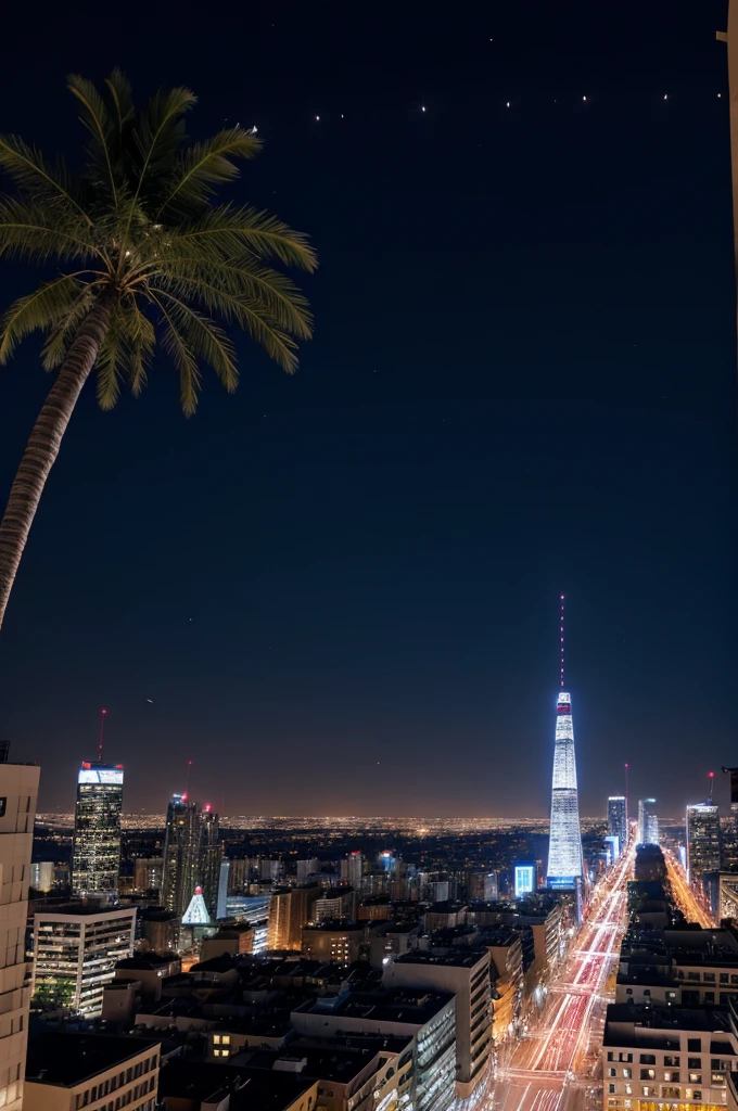 A city at night 