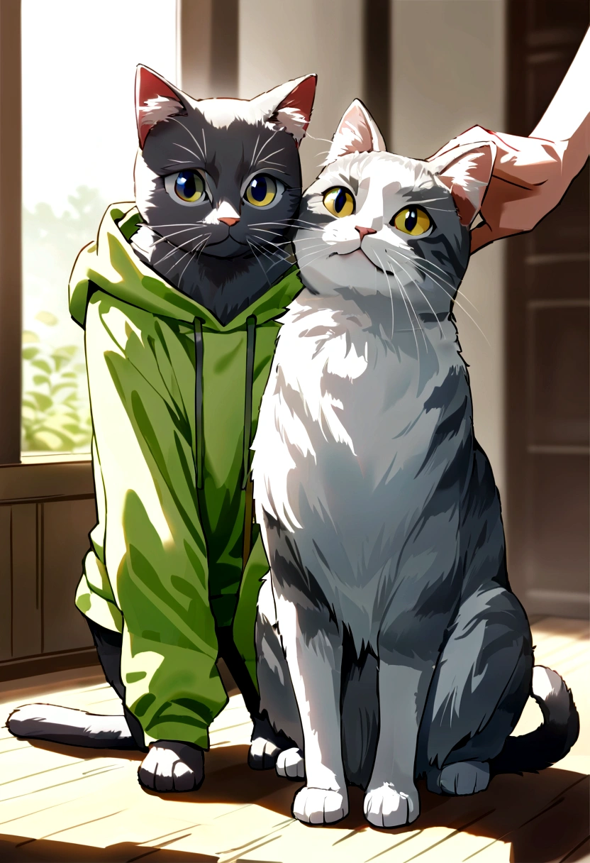 "Generate super high resolution images of chic cats, Gray cat in a sweatshirt. Use advanced macro photography techniques、Highlights the intricate details of a cat's fur, Beard, Expressive eyes.
Place the camera at peephole height, Create an intimate connection between the viewer and the cat subject. Large diameter,Achieve a shallow depth of field, A slightly blurred background makes the cat stand out clearly.
Improve lighting to emphasize the texture and contours of the cat's body, Using software, Remove coarse shadows、, Cozy atmosphere.
Petting your cat in a relaxed position, But there's a balance, Show your flexibility and elegance. Capture the moment of natural movement, Strwaithing, The beauty of pubic hair, wait., Communicate reality.
Implement post-processing techniques to improve image clarity, Contrast, Color balance, Protecting every aspect, From cats' complex patterns to their piercing gaze, Rendered in stunning detail.
finally, Communicating the gentle beauty and natural grace of cats,, Capture the moment,Celebrate your cat's unique curiosity and balance."