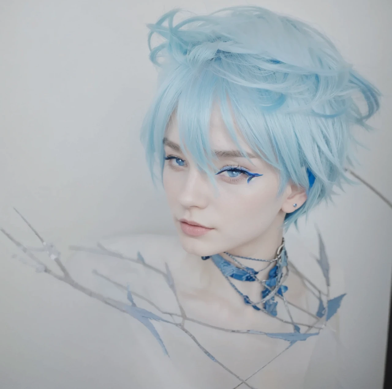 Himmel, About boy with blue hair