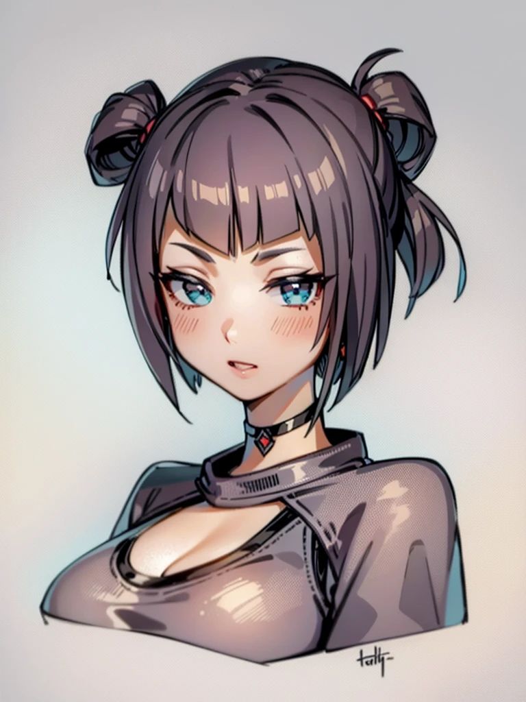 (Masterpiece artwork, best qualityer: 1.2), 1girl, Microdisplacement teenager, Coral Grey Action Hair Up, Maillot spring behind, from beside, concept character art, portraite, very coherent, 4 K, detailded, trending in artstation, HD, realisitic, bokeh, Digital illustration by Rossdraws, detailded, 4 K, amazing detail, Digital