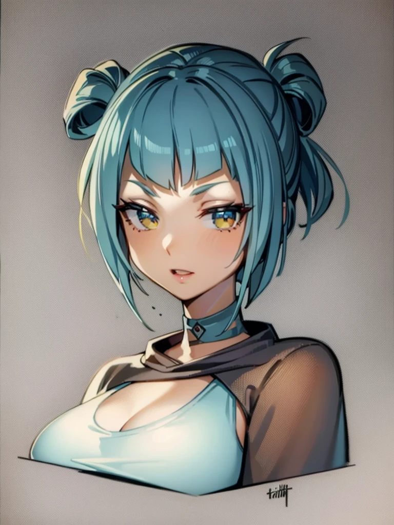 (Masterpiece artwork, best qualityer: 1.2), 1girl, Microdisplacement teenager, Coral Grey Action Hair Up, Maillot spring behind, from beside, concept character art, portraite, very coherent, 4 K, detailded, trending in artstation, HD, realisitic, bokeh, Digital illustration by Rossdraws, detailded, 4 K, amazing detail, Digital