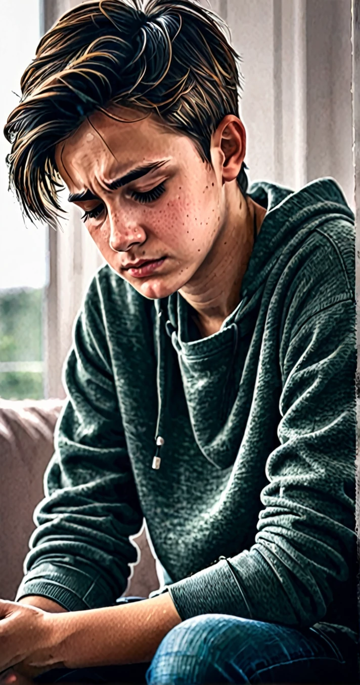 a boy sad and moment in your life when you felt like you deserved the pain you were experiencing. What were the circumstances, and how did you cope with those feelings