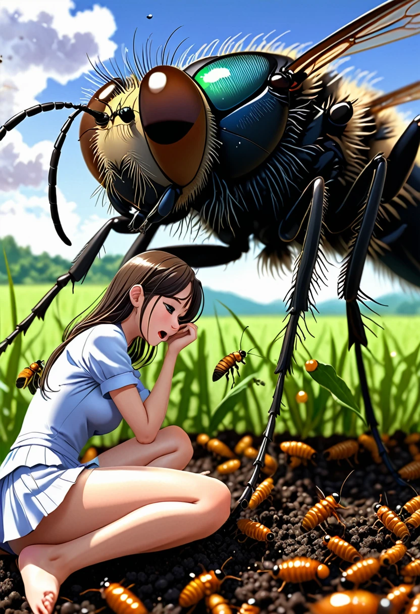 Insect rape。High quality anime illustration depicting a magical world that has been conquered for the purpose of reproduction by a hideous fly infestation caused by giant flies.。It depicts a very kind-looking adult beauty crying.。The background is a mealworm field and a mealworm compost pit.。She is the only adult woman left alive to breed with the giant flies, and she embraces a very dirty giant fly with her beautiful legs.、I&#39;m kissing my promise and breaking my promise。She is sitting topless in a cute frilly mini skirt。Lost my virginity、The first night of deflowering。Sex with fly mealworms。Reproductive sex with fly mealworms。Fly Mealworm Nursery Sex。Reproduction of flies and mealworms。Maggots breeding。High-quality anime illustration depicting a world ended by a fly plague。A high-quality anime-style photo depicting a world apocalyptic due to locusts。It depicts the horrific rape of an adult virgin by a giant fly.。The background is a mealworm field and a mealworm compost pit.。She hugged a giant fly、They are kissing and exchanging vows.。It feels so good to put a giant zombie fly tail maggot in my pussy。