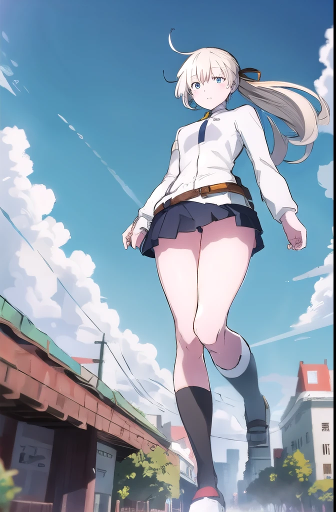 shinyou_kantaicollection,giantess,microcity,A woman bigger than the city,whole body