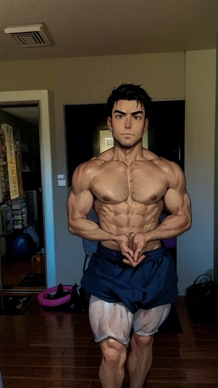 Muscular manga man 