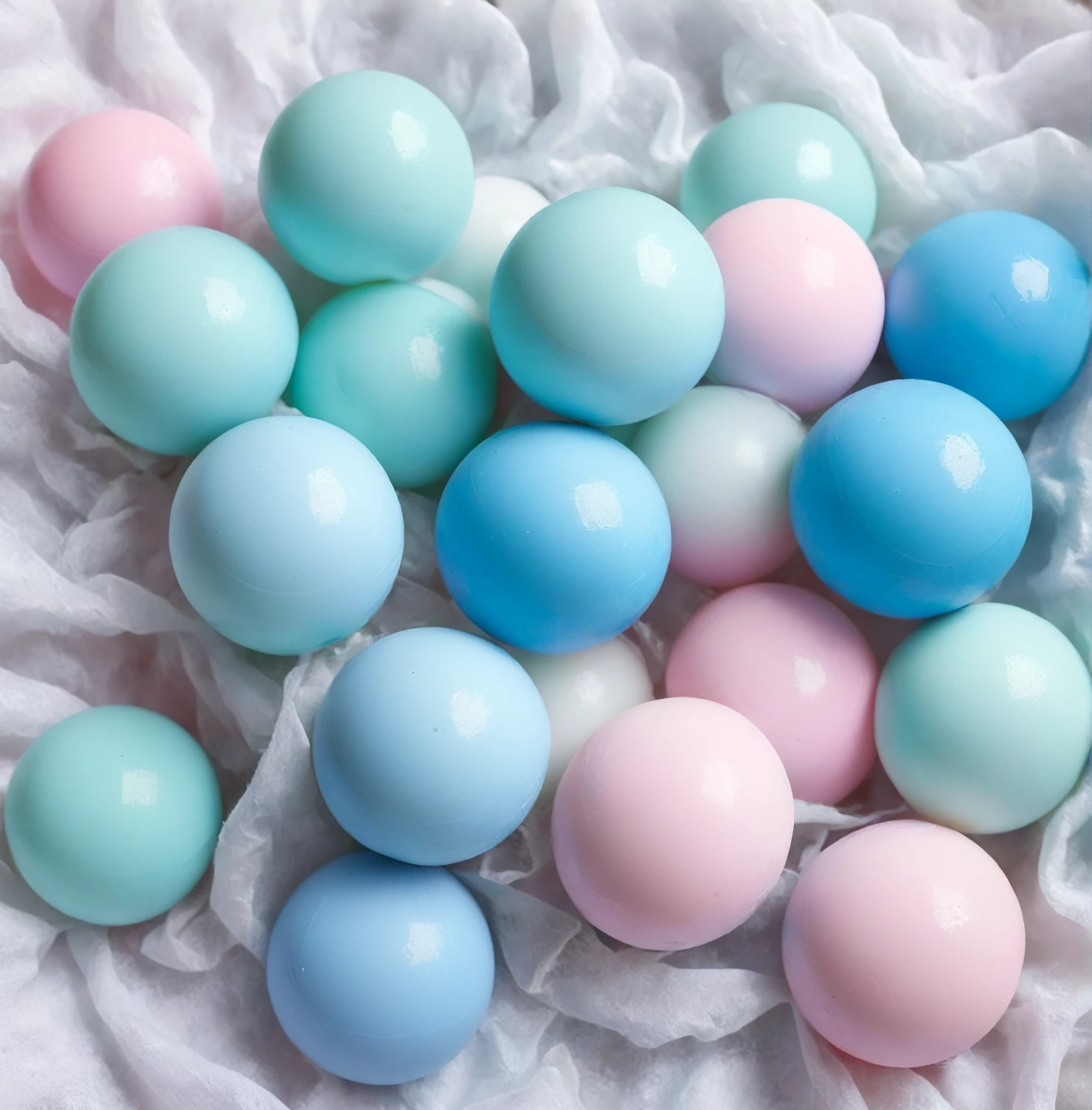 Blue pastel color hockey balls