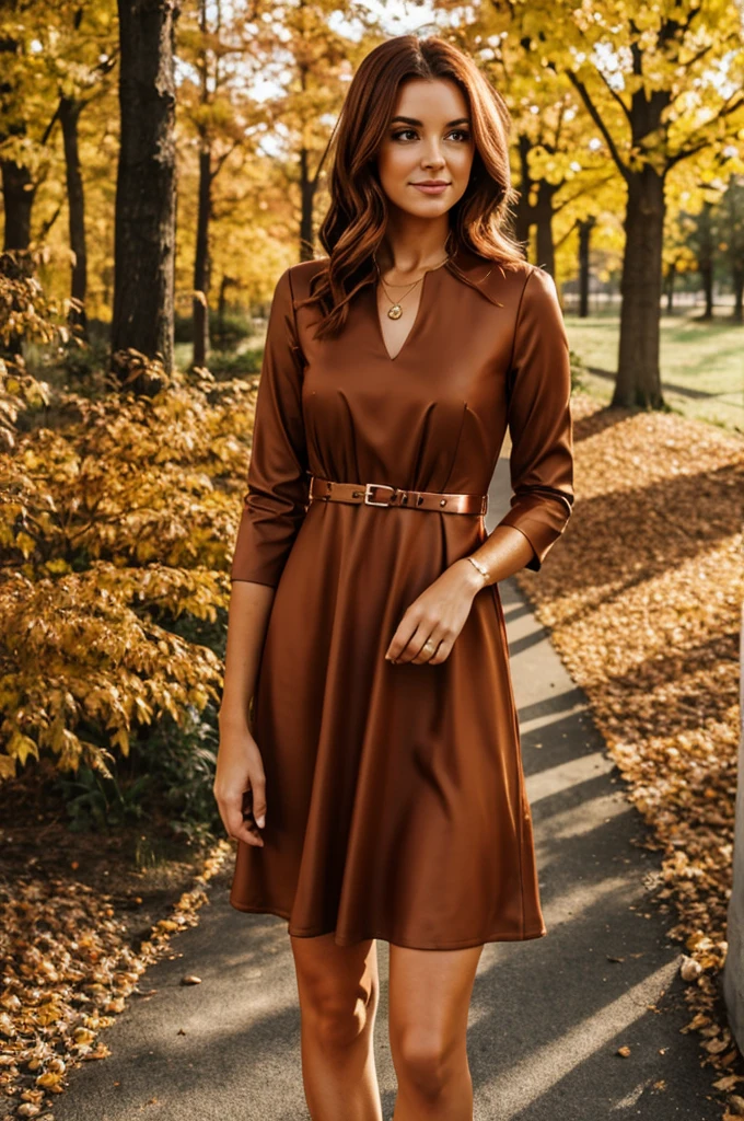 Autumn copper dress