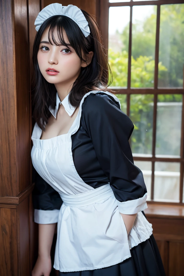 masterpiece, Highest quality, High resolution, 25+ Adult content, Sensual, Intimate, Emotional, Passionate, romantic, sweet, Adorable, Innocent, Pure, Fascinating, Fascinating, attractive, Mysterious, Fascinating, Fascinating, Immersive, Fascinating, dream-like, Surreal, Imaginative, Whimsical, artistic, Avant-garde, timeless, elegant, Sophisticated, chic, Sophisticated, Individuality, original, Fascinating,((Maid clothes:1.3))