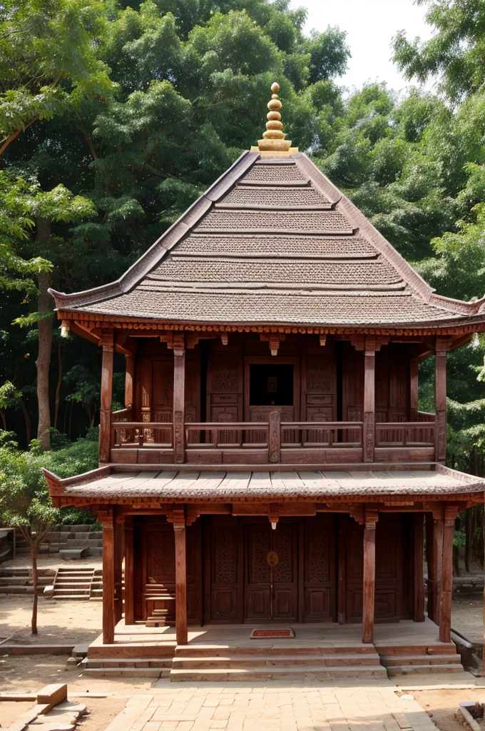 A short temple made from wood
Hisar temple made from wood