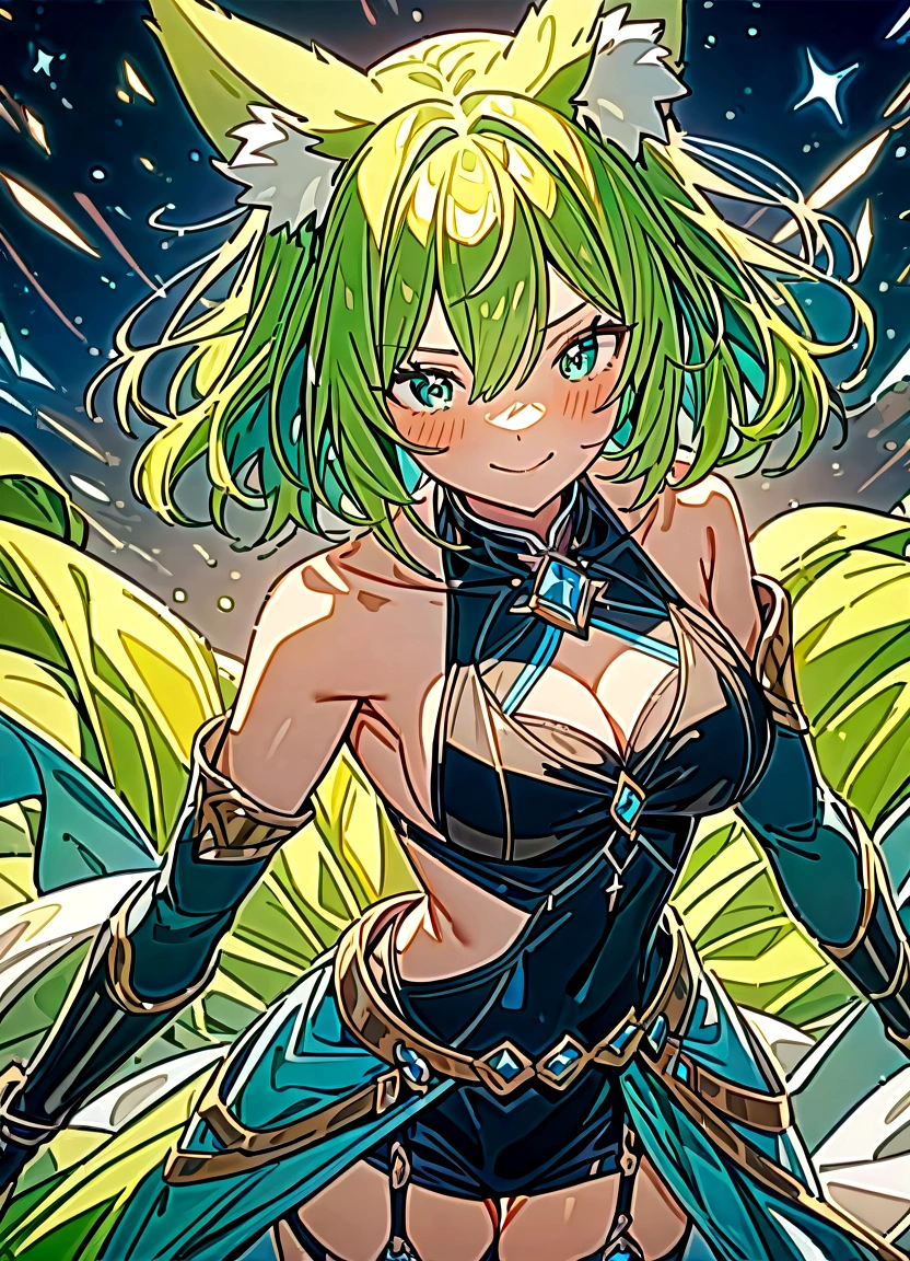 nsfw,(space action style), (Muted Tone), Delicate, Detail, Masterpiece,(colorful)illustration,(colorful)light particles, lens flare,
women with smile,
sideboob,shoulders,cleavage,sideless,thighs,
Cowboy shot, close-up,from above,
dynamic angle, dynamic pose,
Artistic, memorable masterpieces,(mechanical and mesmerizing scenery)
Watercolor:1.6, Delicate, Detail,
(masterpiece:1.2),(best quality:1.2),newest,intricate details,