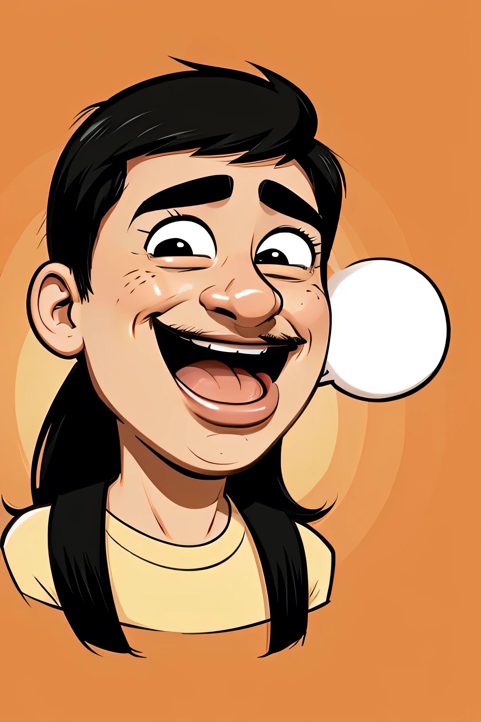 Funny cartoon character illustration