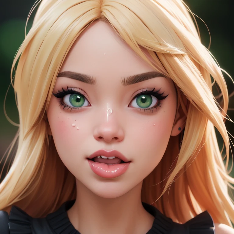 Oral rape of the woman blonde hair green eyes and pink batm and a black top, realistic art style, RossDraws portrait, Artgerm portrait, Anime realistic artstyle, 4K realistic digital art, 4K realistic digital art, 8K Artgerm Bokeh, DeviantArt Artstation CGScosiety, ArtGerm extremely detailed, made with anime painter studio, RossDraw digital painting, (cum on face:1.3), (cum on black top: 1.3)