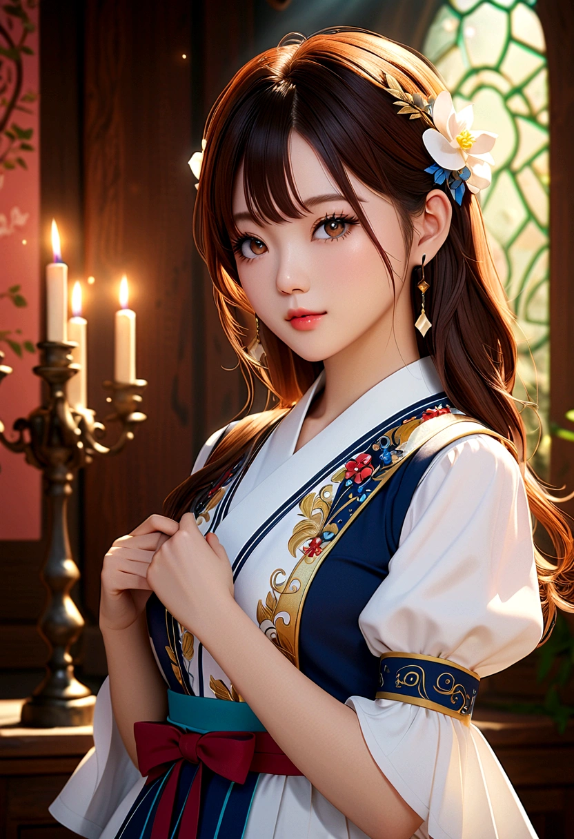 1 Girl, Upper Body,Korean Idol,(Extremely detailed CG unity 8k wallpaper), The most beautiful works of art in the world,